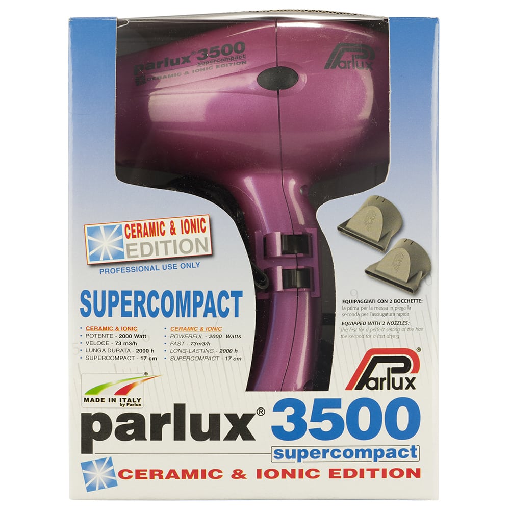 Parlux 3500 SuperCompact Ionic and Ceramic Hair Dryer - Official Aus Store