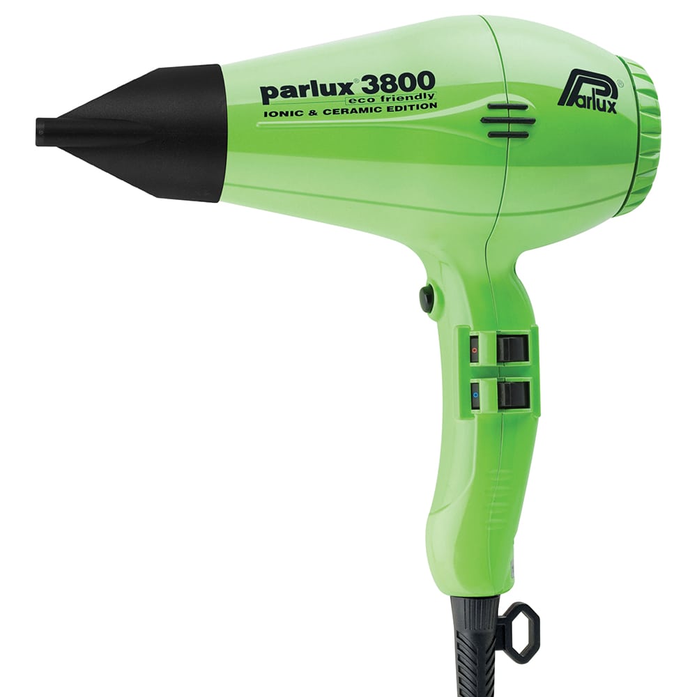 Parlux 3800 Eco Friendly Ionic and Ceramic Hair Dryer Green