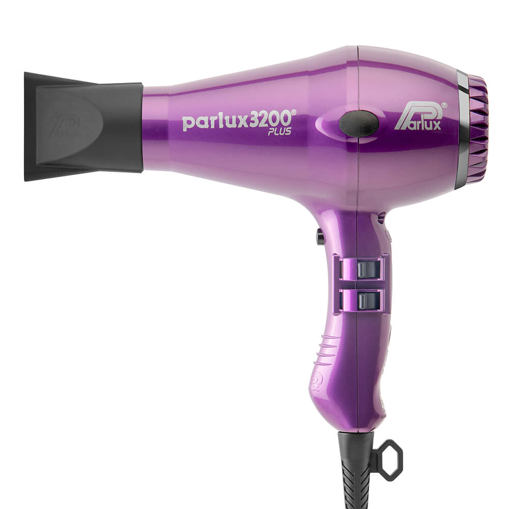 Parlux 3200 Plus Purple Hair Dryer with Nozzle